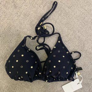 Dahleya Spotted triangle bikini top